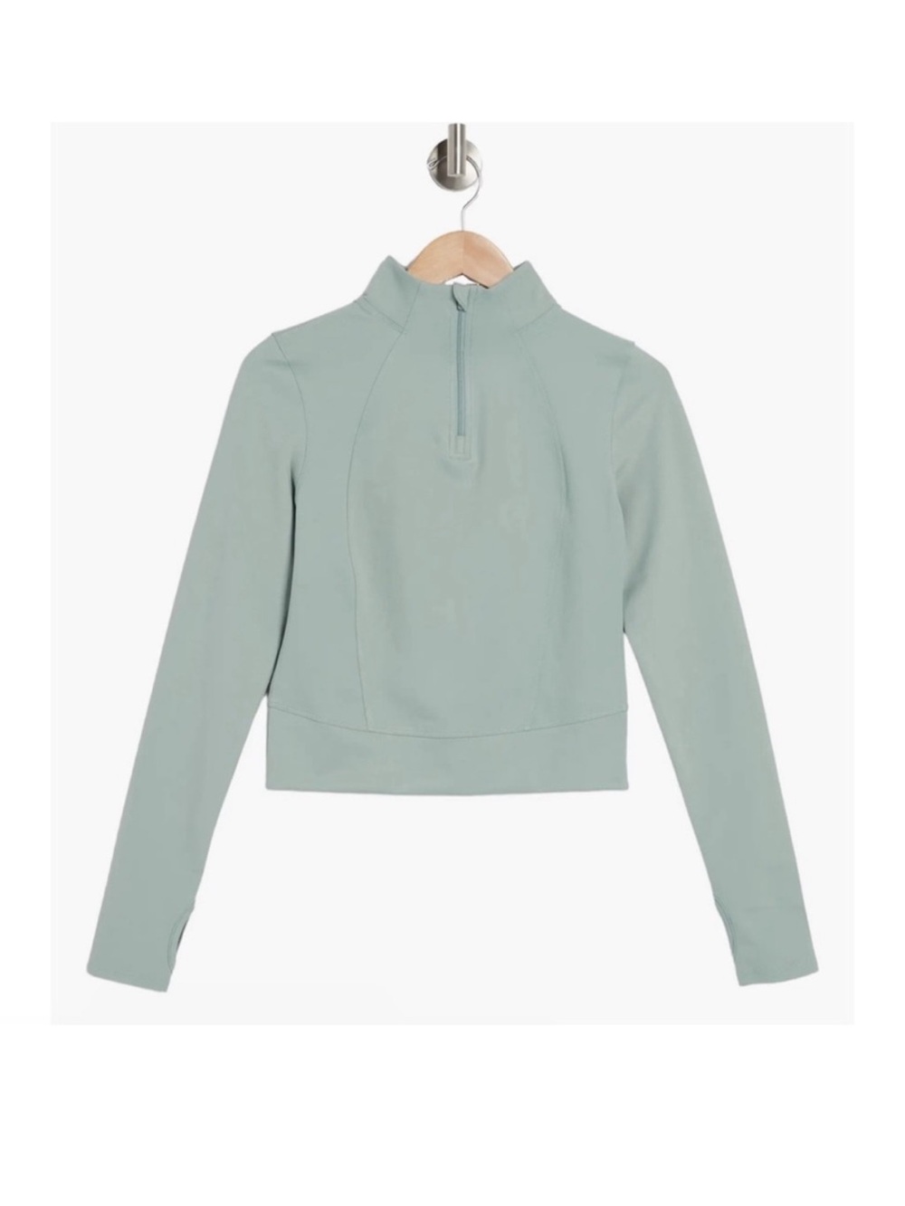 Yogalicious Lux Crosstrain Everyday Half Zip Cropped Jacket XL Shadow Green